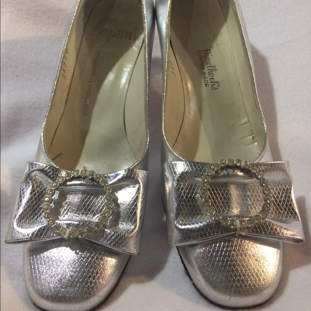 Vintage silver Caprini heels in original box!